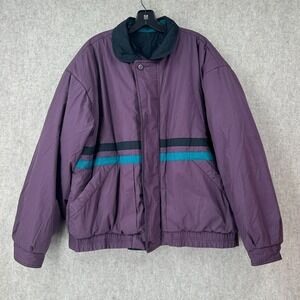 VTG Members Only‎ Jacket Coat Reversible Large Bomber Mens Purple 70s 80s